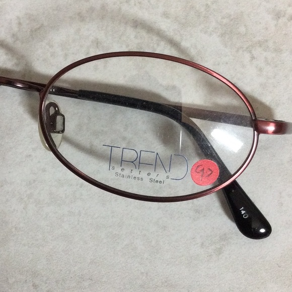 NWT Trend Setters dark pink oval metal eyeglasses new old stock - Picture 11 of 13